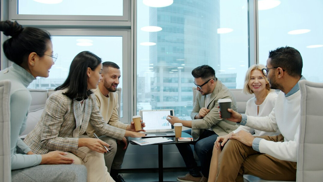 group of people in discussion